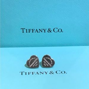 Authentic Tiffany & Co. Silver Heart Earrings